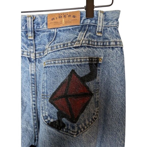 Vintage custom graffiti jeans anime neon genesis evangelion lee riders 12 - Picture 9 of 12